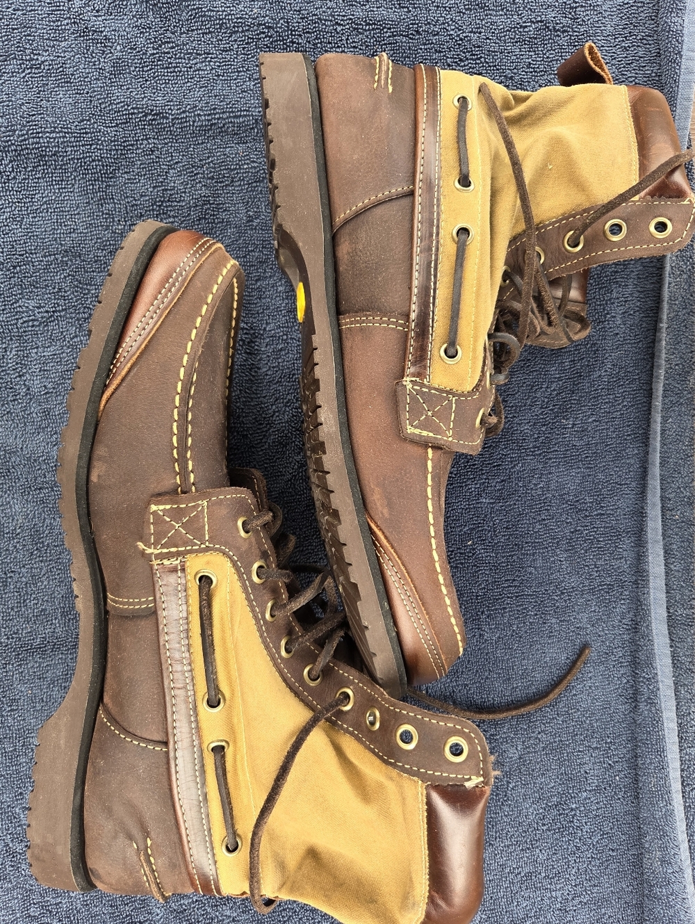 FILSON & Sebago compilation Brown and Tan Lace-Up Work Boots